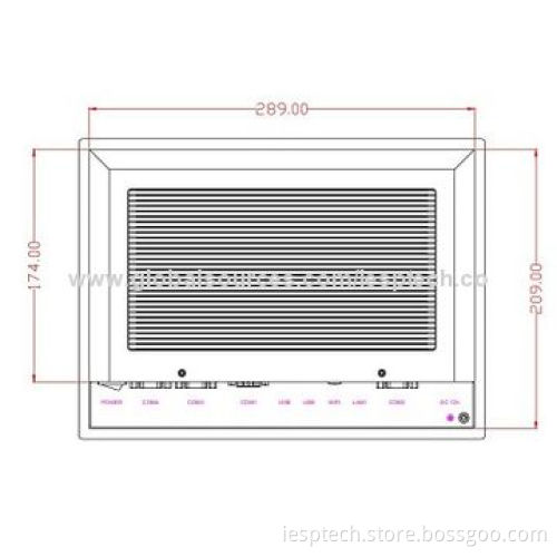 10.4-inch Touch Screen Terminal, D2550 CPU/2GB/320GB, 6xCOM/2xUSB2.0/2xGLAN, Fan-less All-in-one